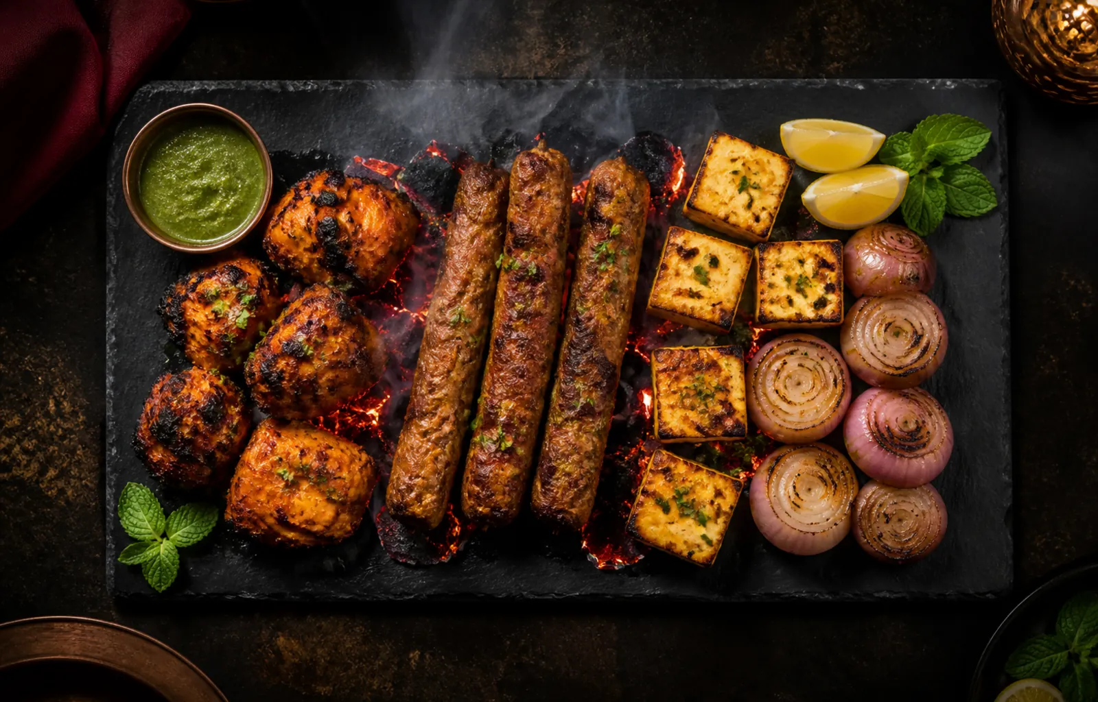 Tandoori kebab platter at Quater Club restaurant Aligarh