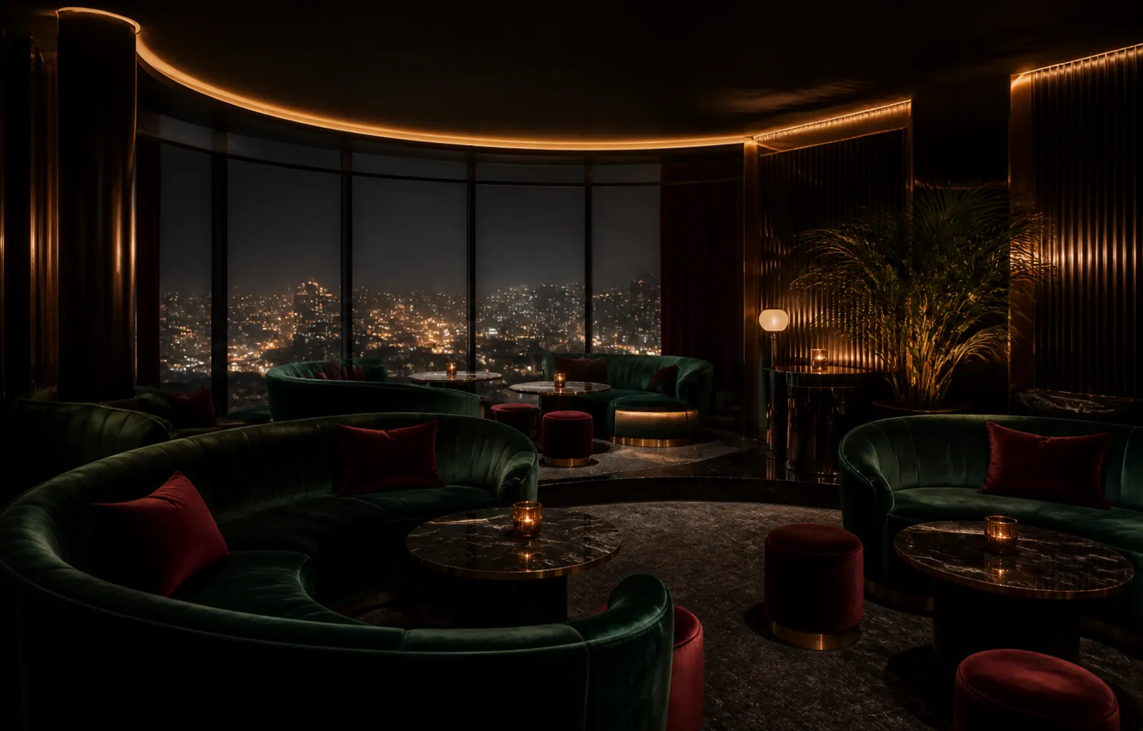 Lounge seating at Quater Club Aligarh